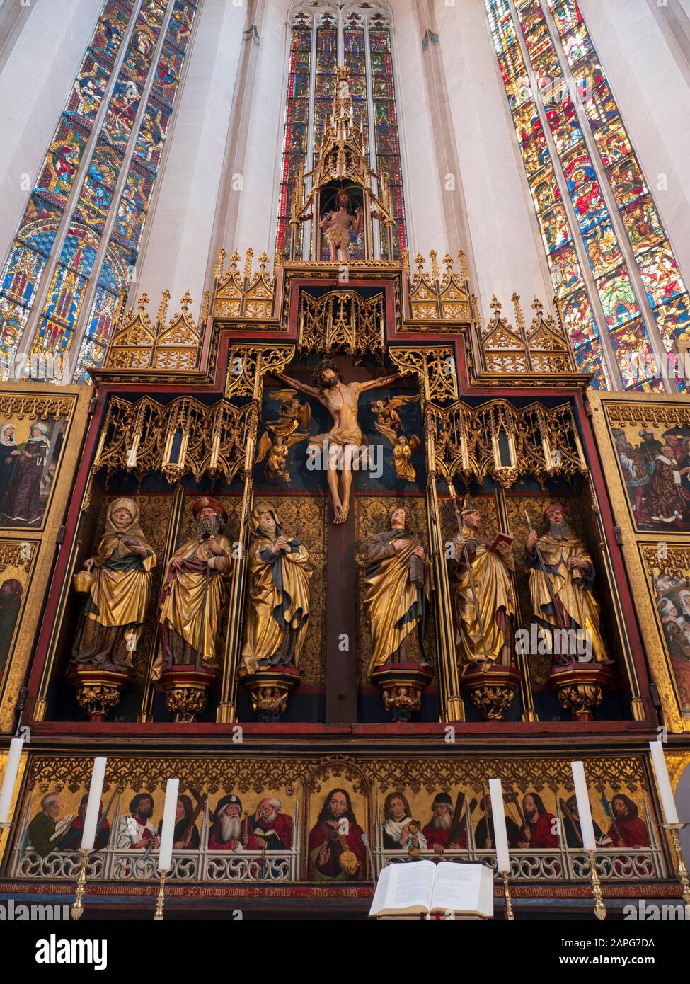 St. Jakobskirche Altar, innen, Altstadt, Rothenburg ob der Tauber