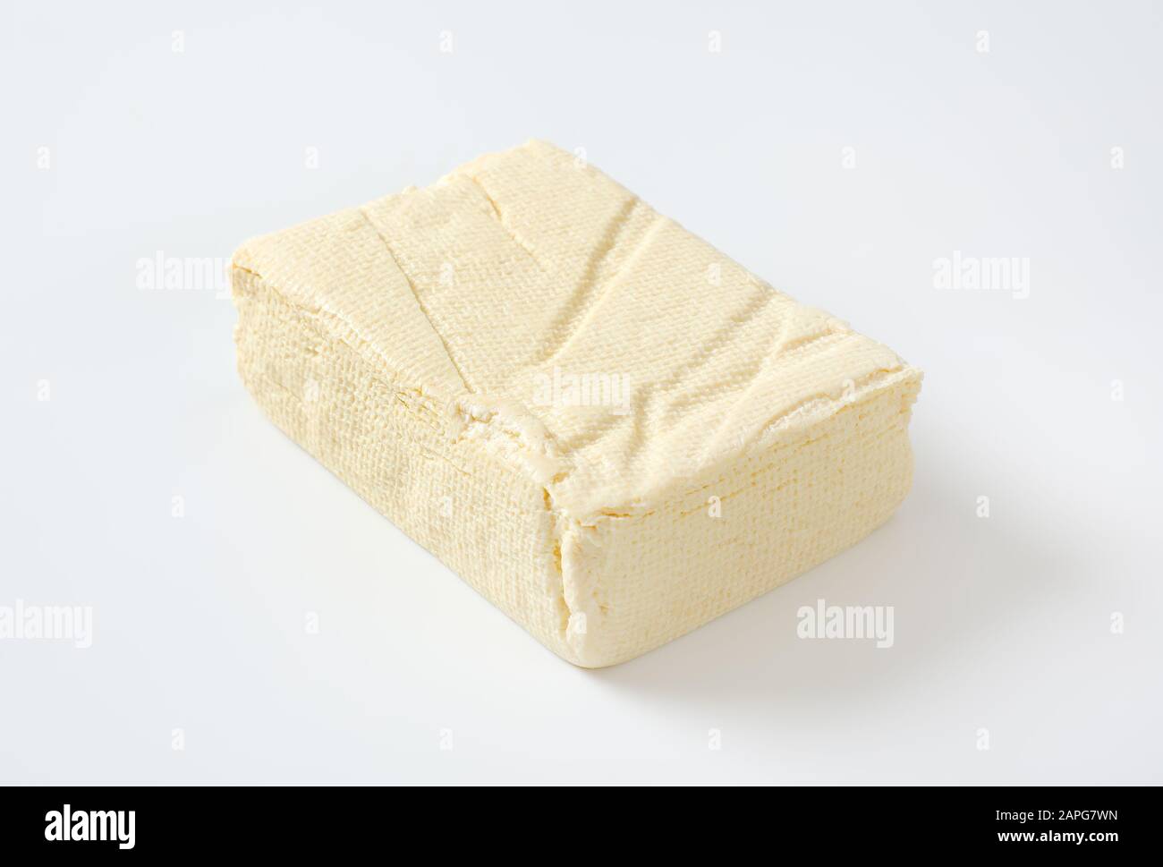 Block of fresh bean curd (tofu) Stock Photo