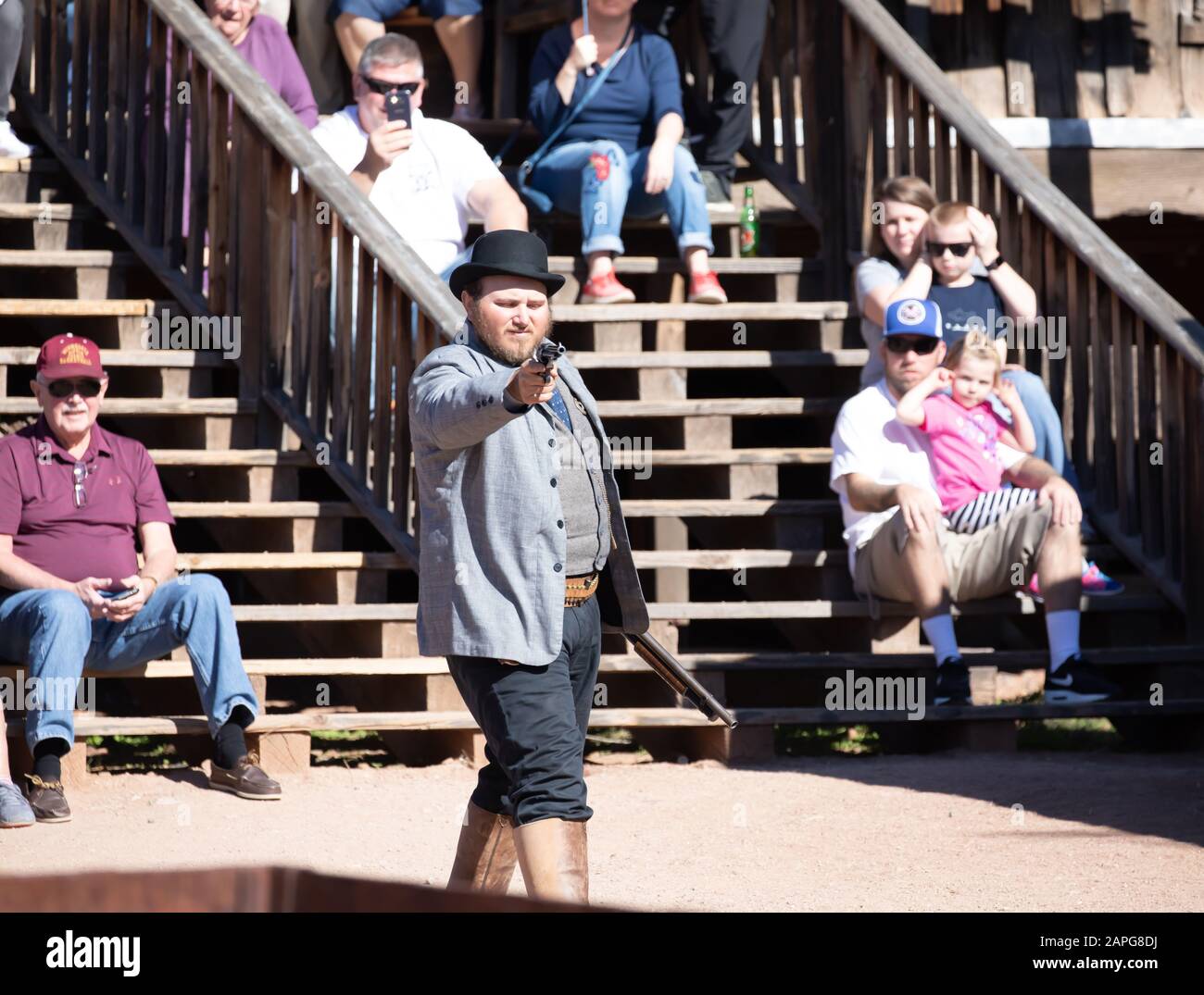 Cowboy show in Goldfield Ghost Town, Phoenix, Arizona Stock Photo Alamy