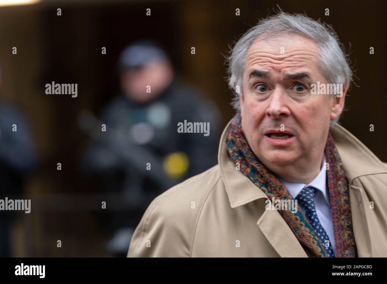 London 22nd Jan. 2020 Geoffrey Cox MP PC Attorney General leaves the House of Commons following PMQ's Credit: Ian Davidson/Alamy Live News Stock Photo