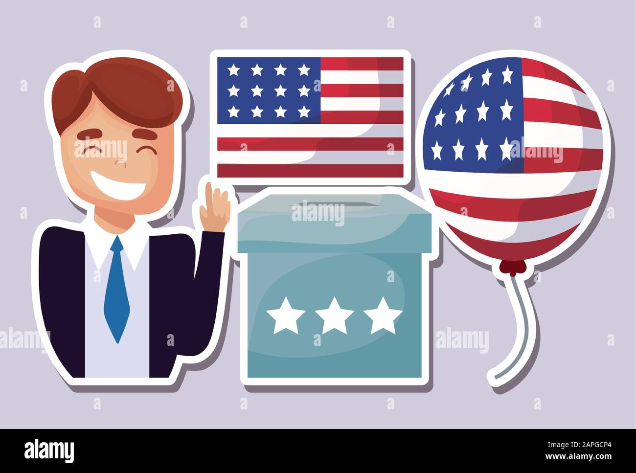 Icon set design, Usa happy presidents day elections united states ...