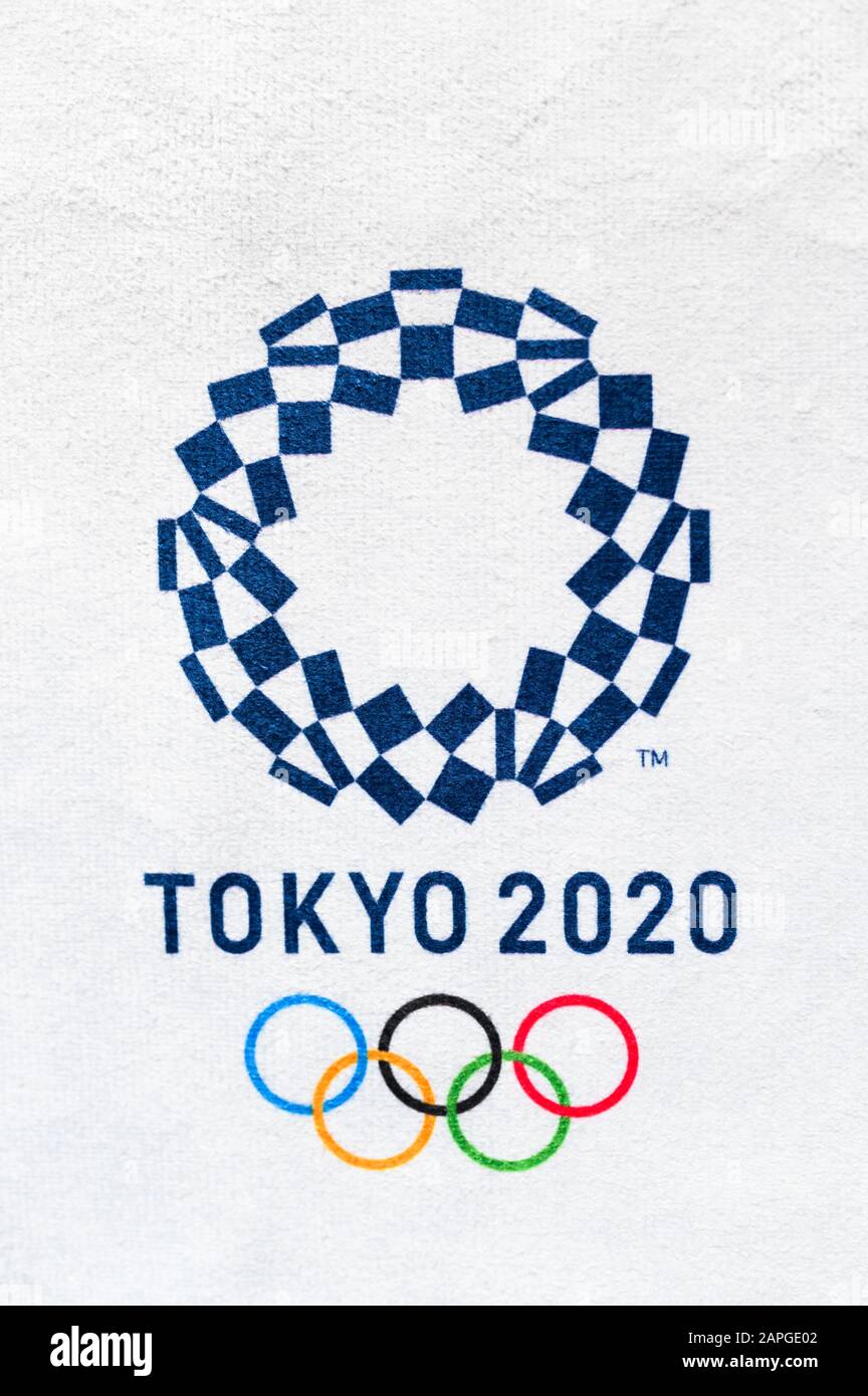 Tokyo Japan January 20 2020 Official Olympic Logo Summer Game In Tokyo 2020 White Background Stock Photo Alamy