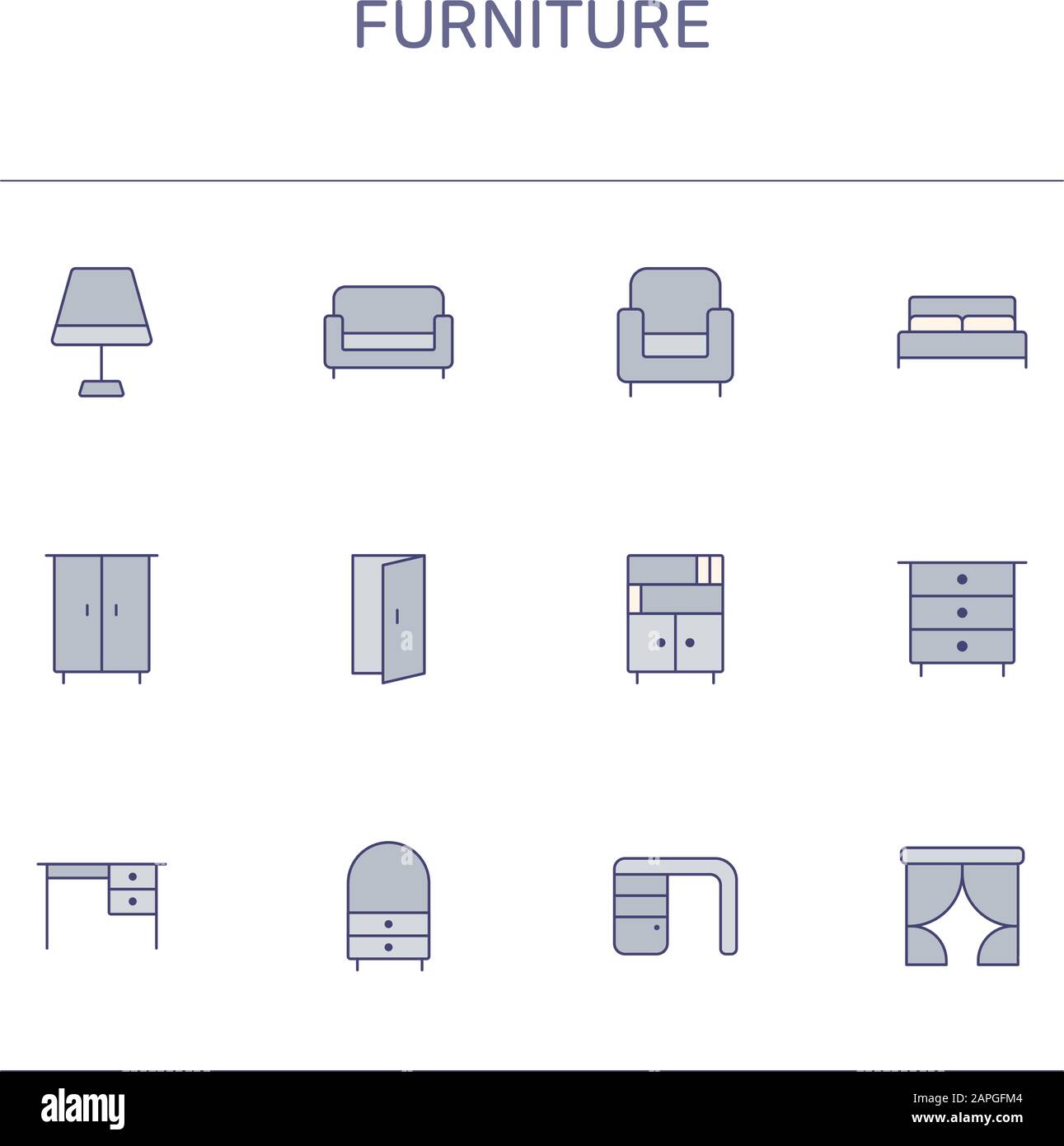 Set of thin line icons illustrations 021 Stock Vector Image & Art - Alamy