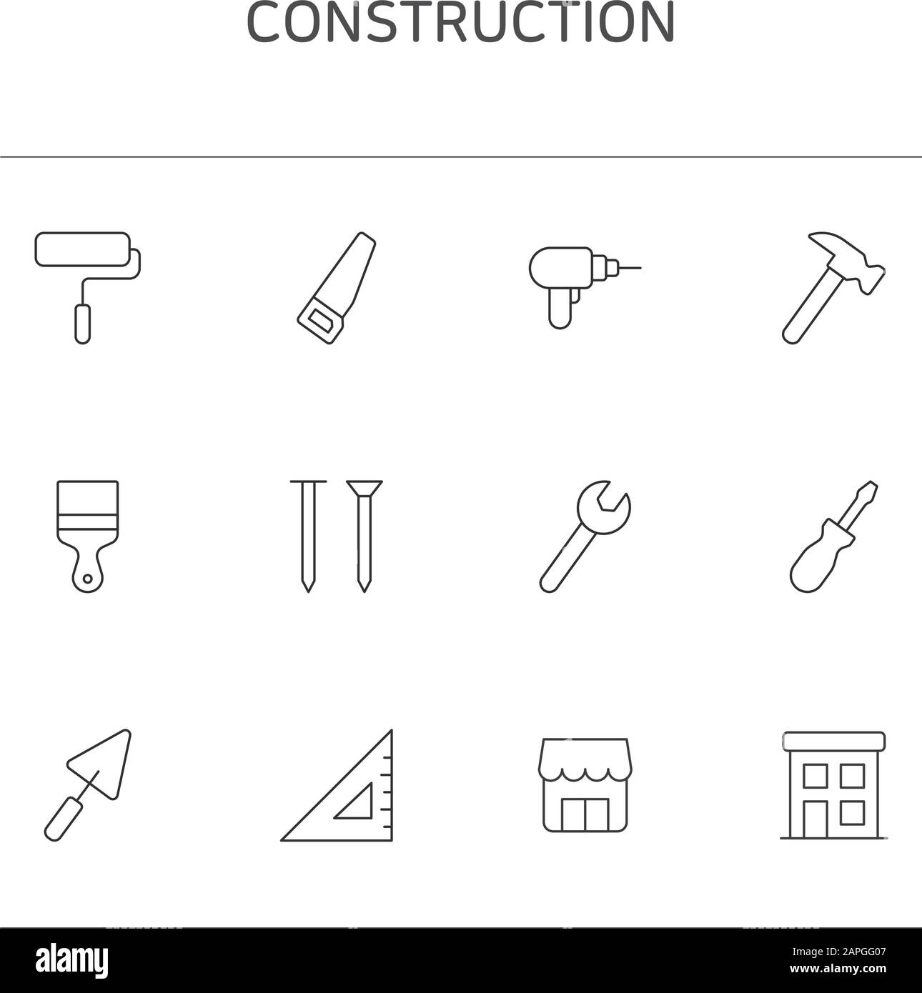 Set of thin line icons illustrations 015 Stock Vector Image & Art - Alamy