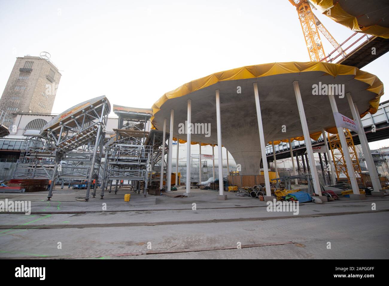Stuttgart, Germany. 21st Jan, 2020. Goblet supports are on the ...