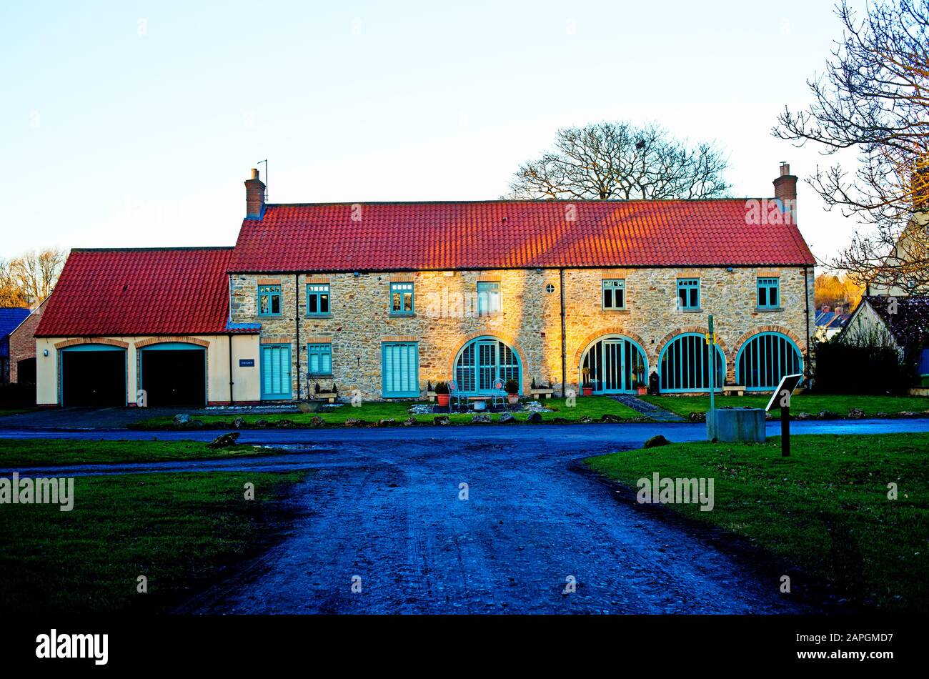 Barn Conversion, Middleham, County Durham, England Stock Photo