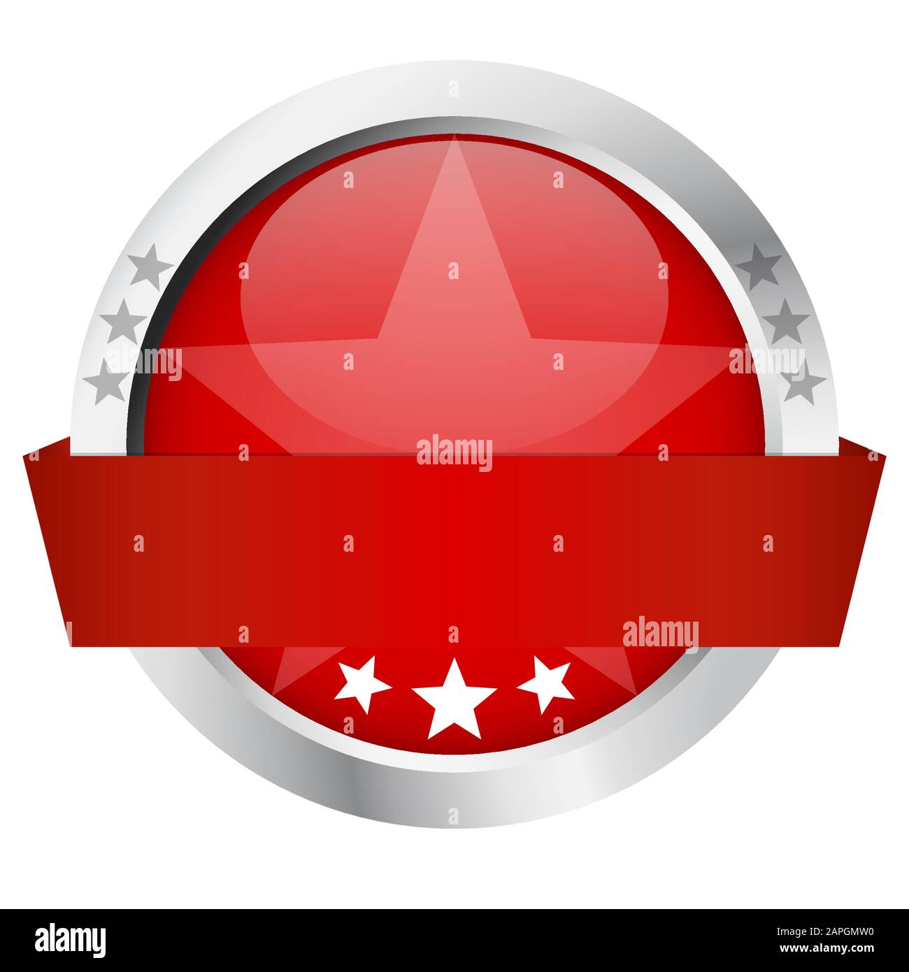 Template - Button with Banner Stock Vector Image & Art - Alamy
