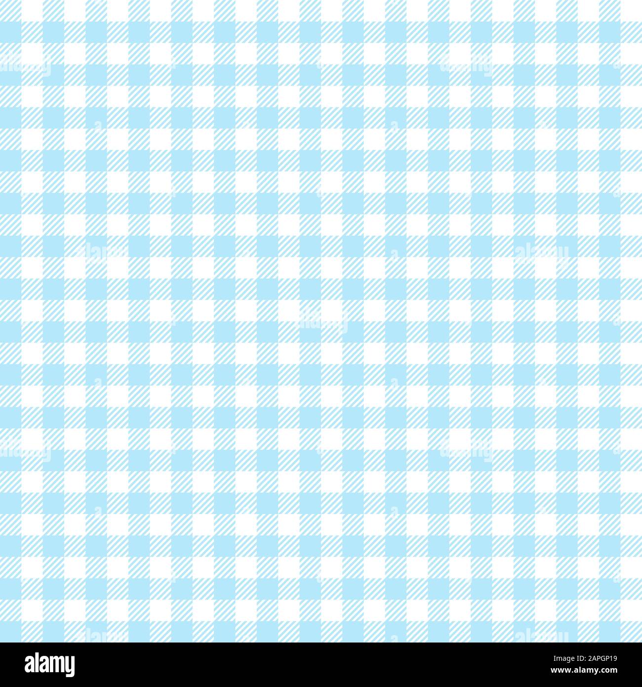 vintage checkered table cloth background colored light blue Stock ...