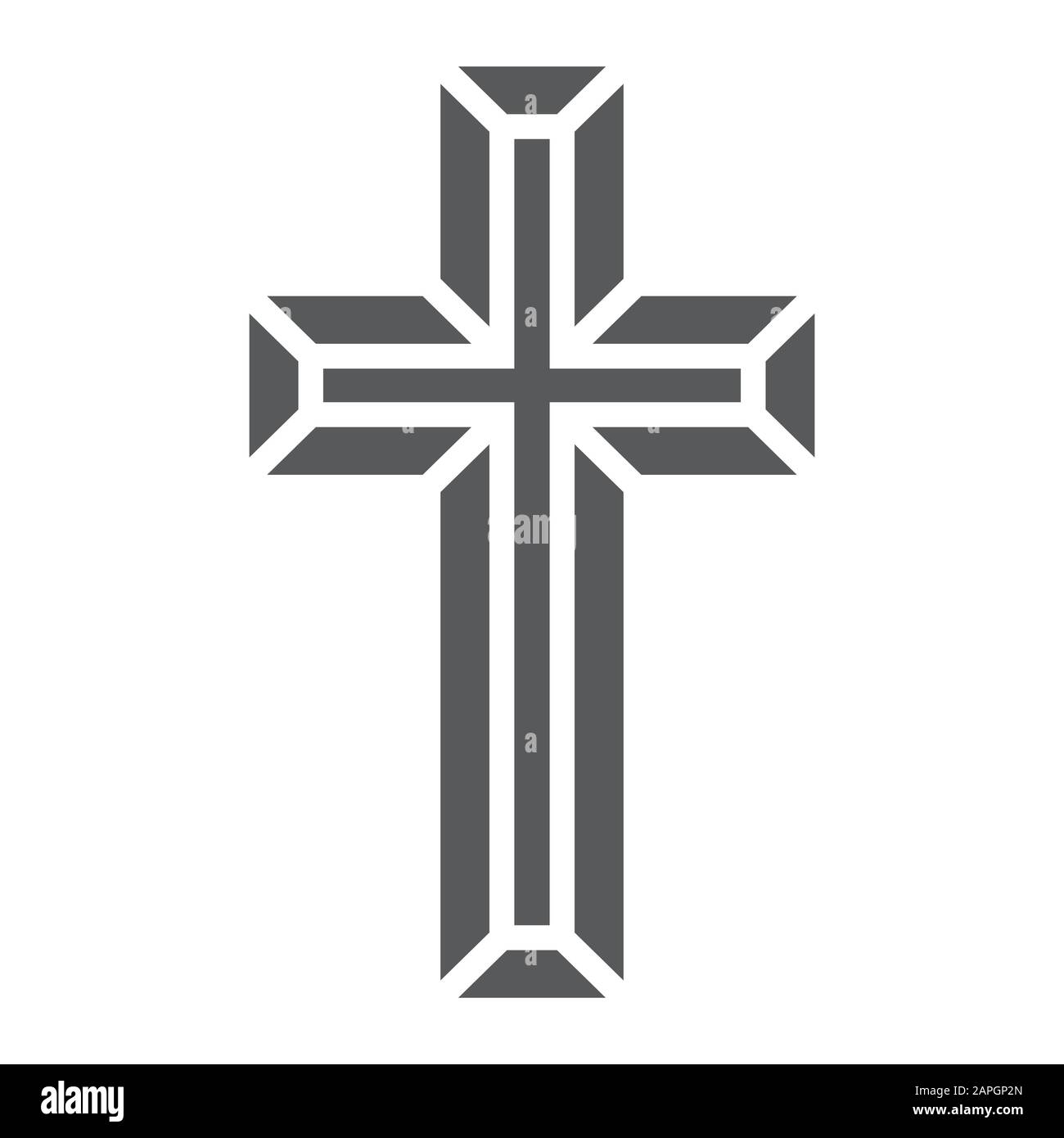 Religious cross glyph icon, religion and prayer, christ sign, vector  graphics, a solid pattern on a white background, eps 10 Stock Vector Image  & Art - Alamy