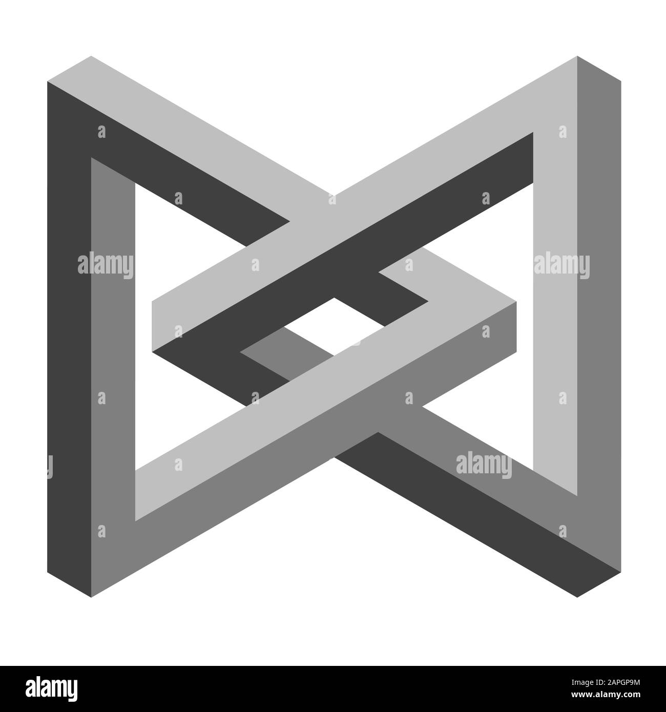 optical illusion object Stock Vector