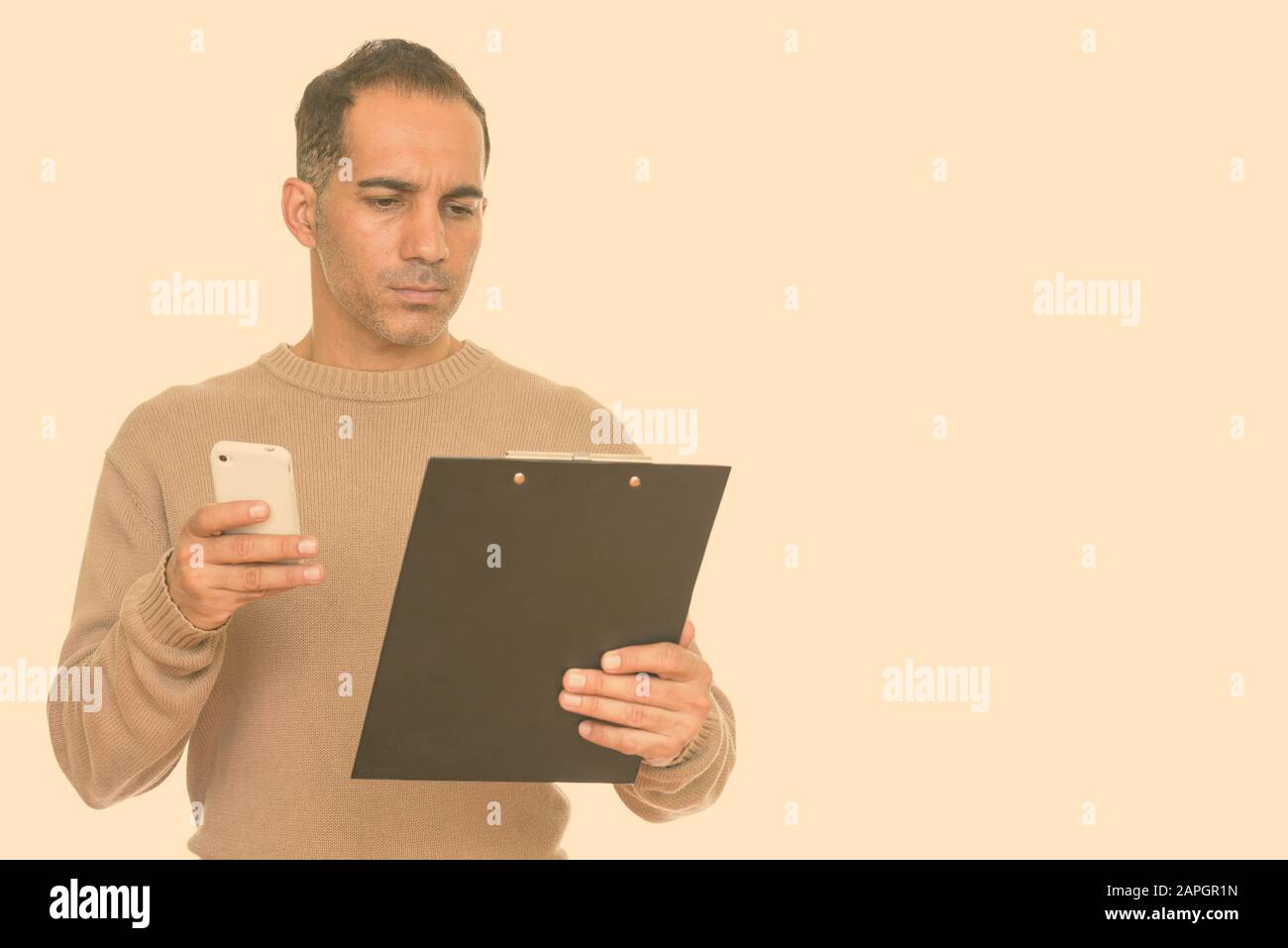Shot man using measurement hi-res stock photography and images - Alamy
