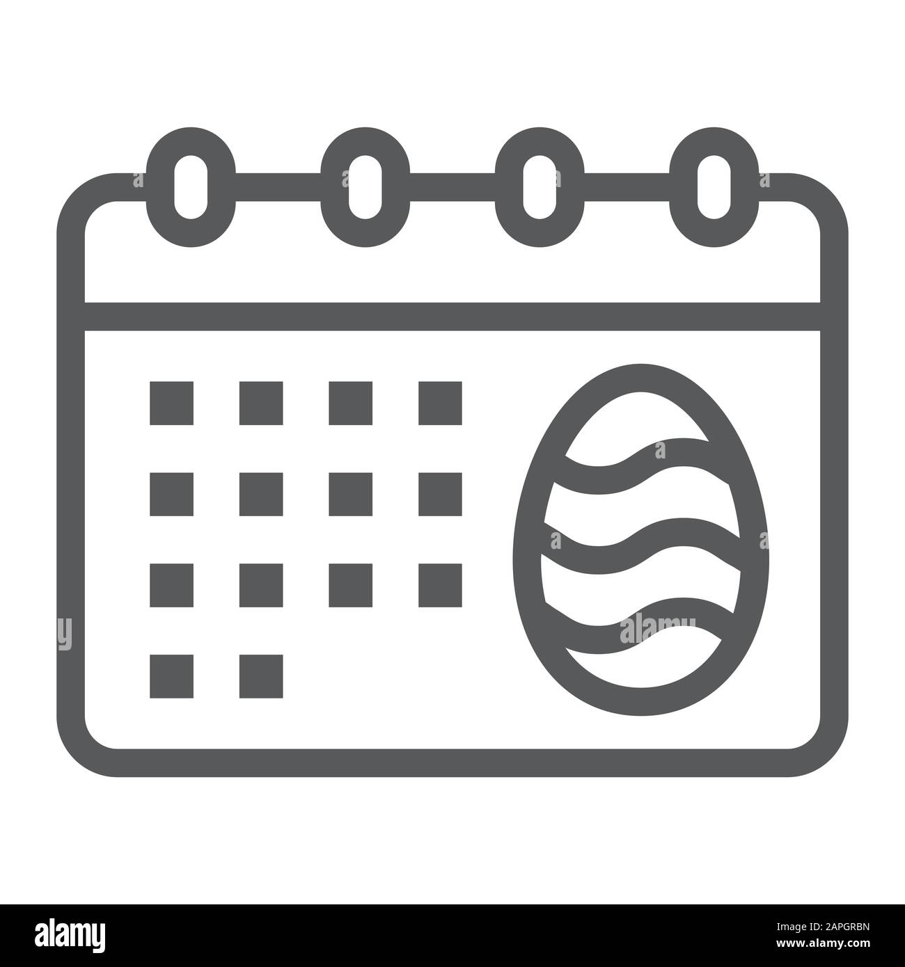 Easter day calendar line icon, easter and holiday, easter date sign, vector  graphics, a linear pattern on a white background, eps 10 Stock Vector Image  & Art - Alamy