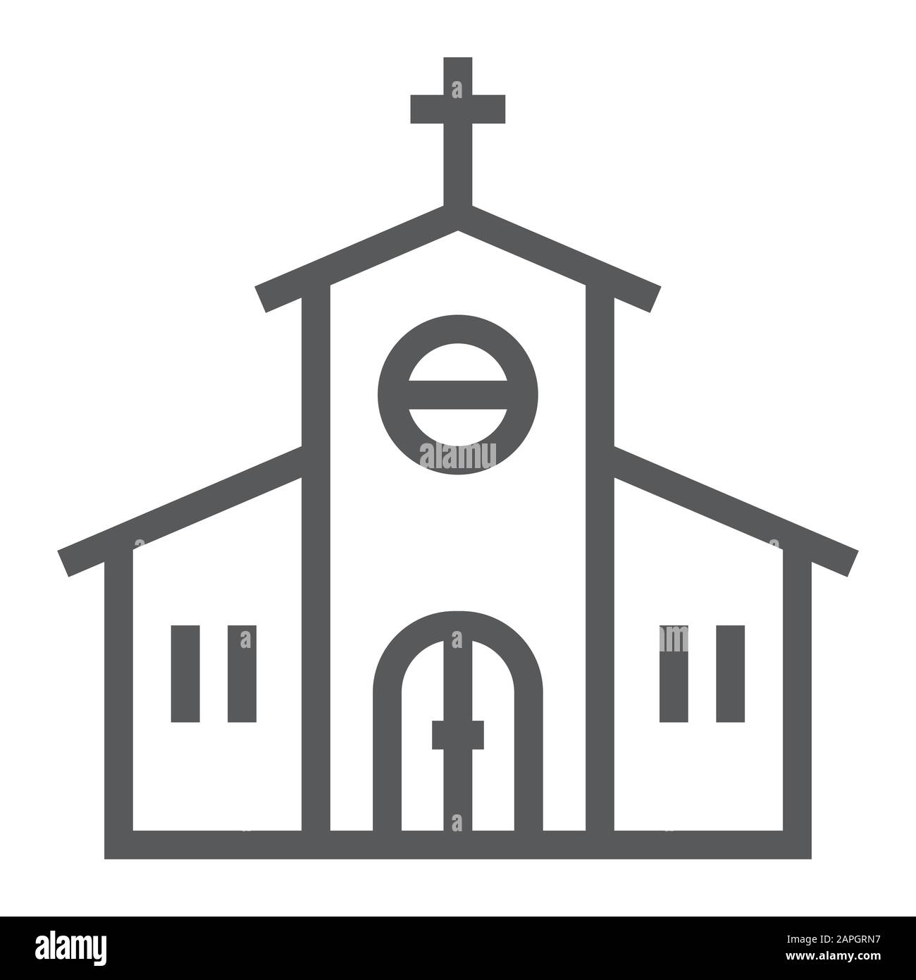 Church line icon, religion and prayer, religion building sign, vector  graphics, a linear pattern on a white background, eps 10 Stock Vector Image  & Art - Alamy