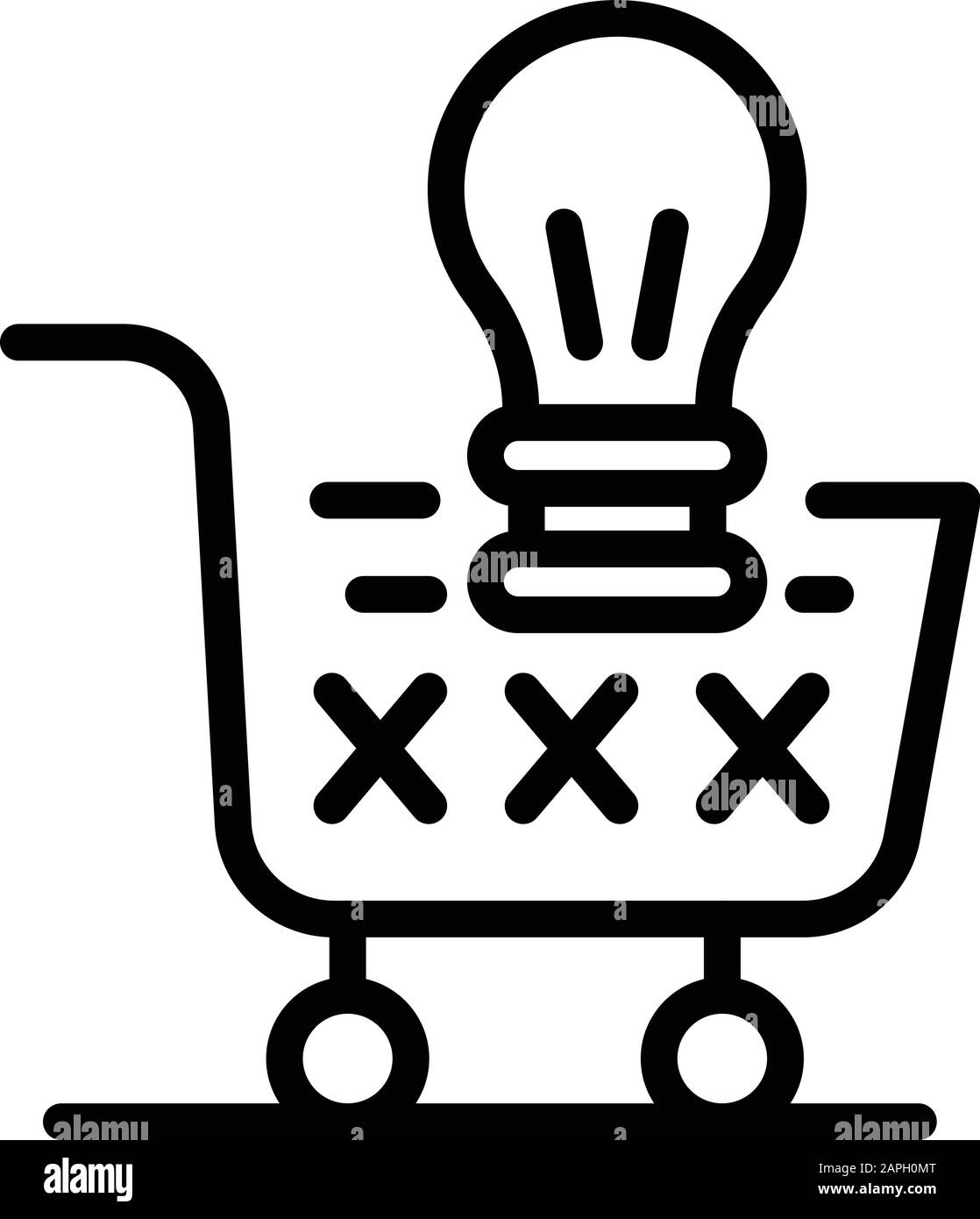 Marketing shop cart icon, outline style Stock Vector Image & Art - Alamy
