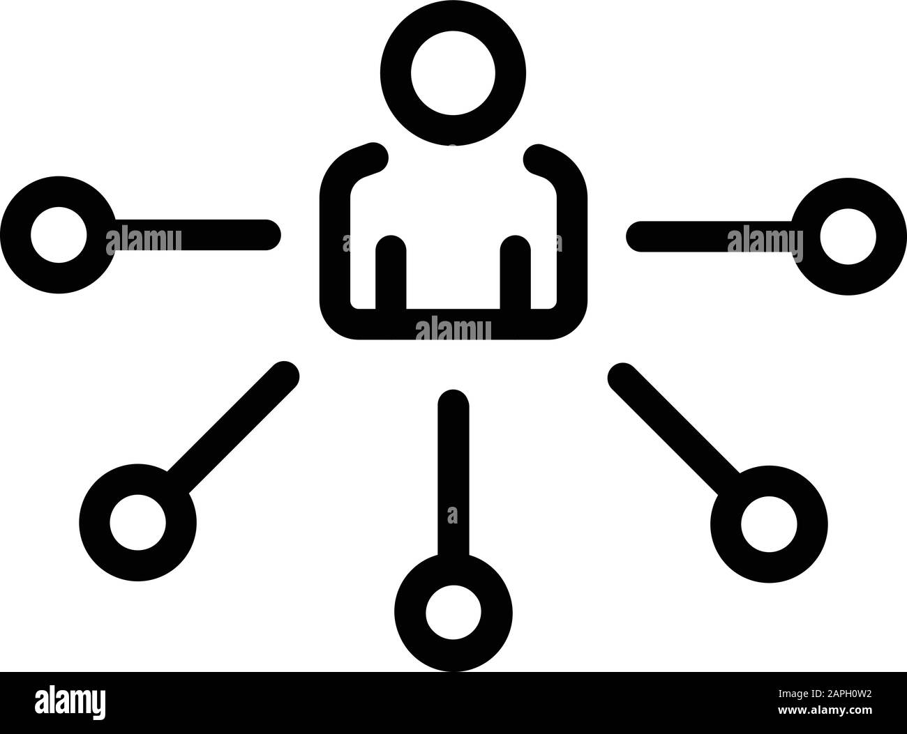 Public storyteller icon, outline style Stock Vector