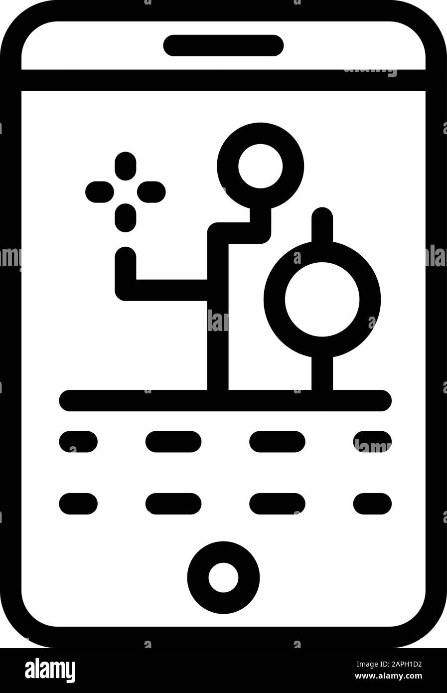 Smartphone icon, outline style Stock Vector Image & Art - Alamy