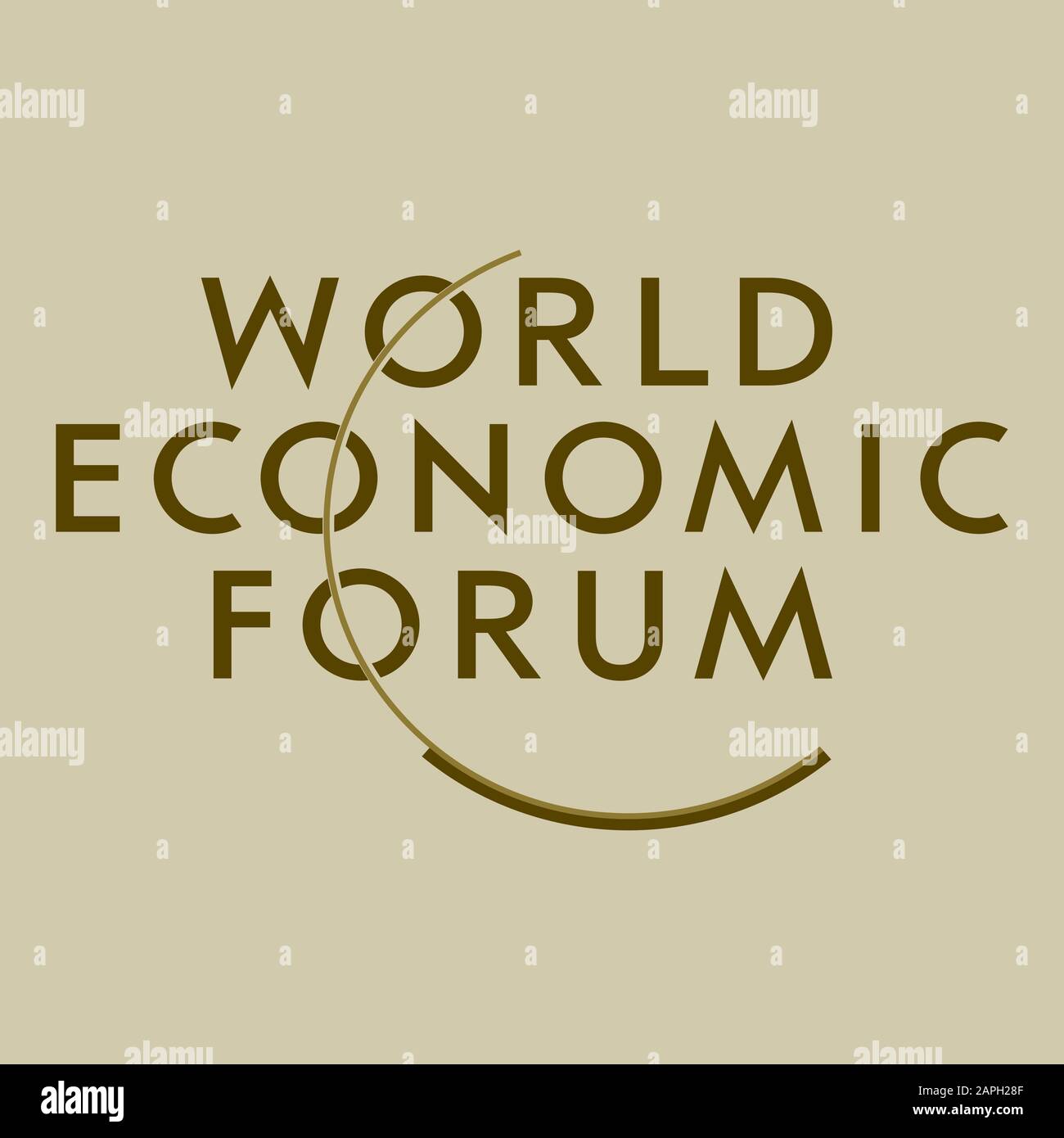 logo of the World Economic Forum in Davos (Switzerland) Stock Vector