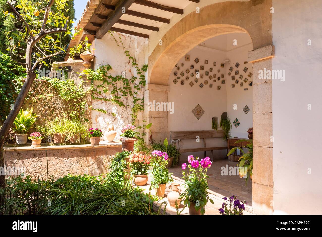 Mallorca, Spain - May 7, 2019: A place where Fryderyk Chopin and lived in Valldemossa during the winter of 1838-1839. Mallorca, Spain, Europe Stock Photo