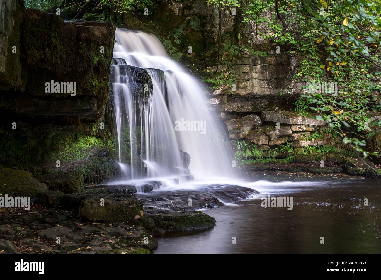 Cauldron Falls, West Burton, N. Yorks. Stock Photo
