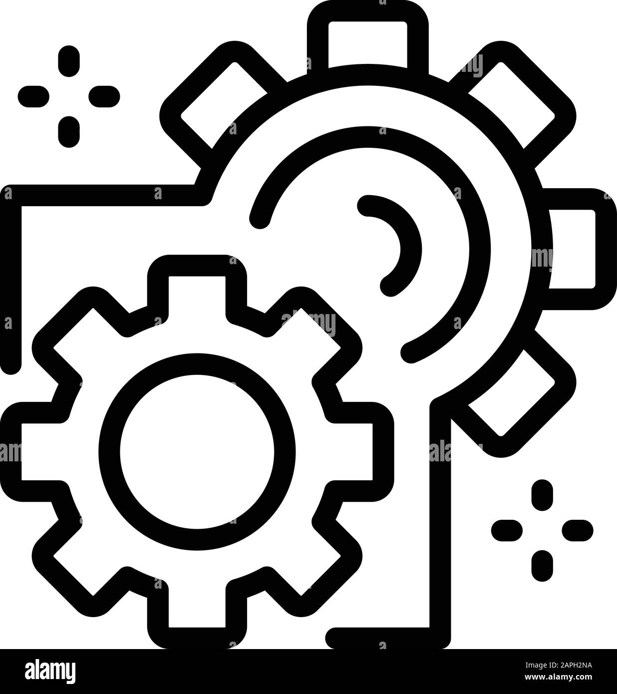 Machine learning gear icon, outline style Stock Vector Image & Art Alamy