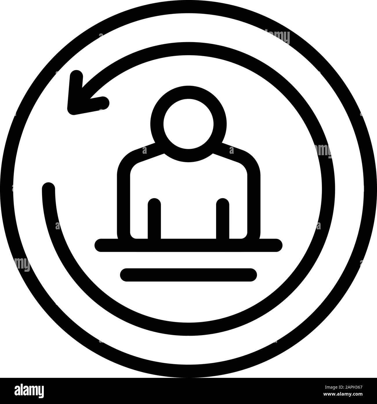 Modern storyteller icon, outline style Stock Vector