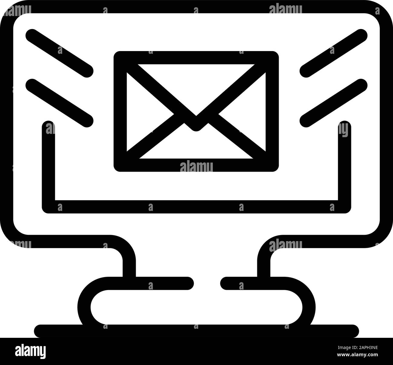 Mail computer icon, outline style Stock Vector Image & Art - Alamy