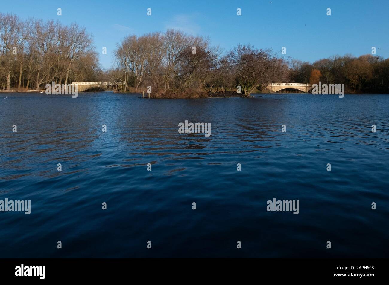 Stanley Park, Blackpool boating lake Stock Photo