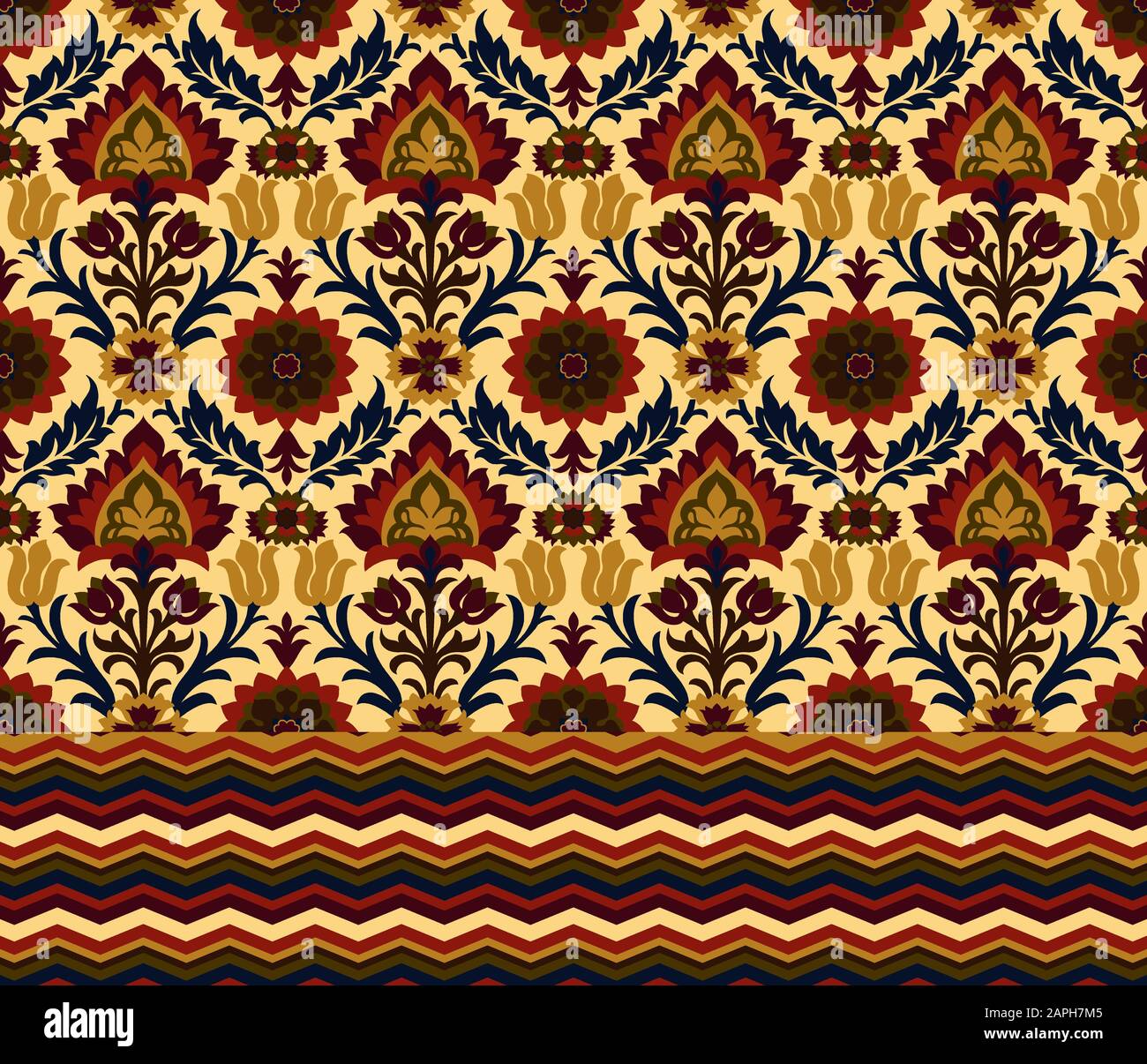 A beautiful design for print with waves in border Stock Photo - Alamy
