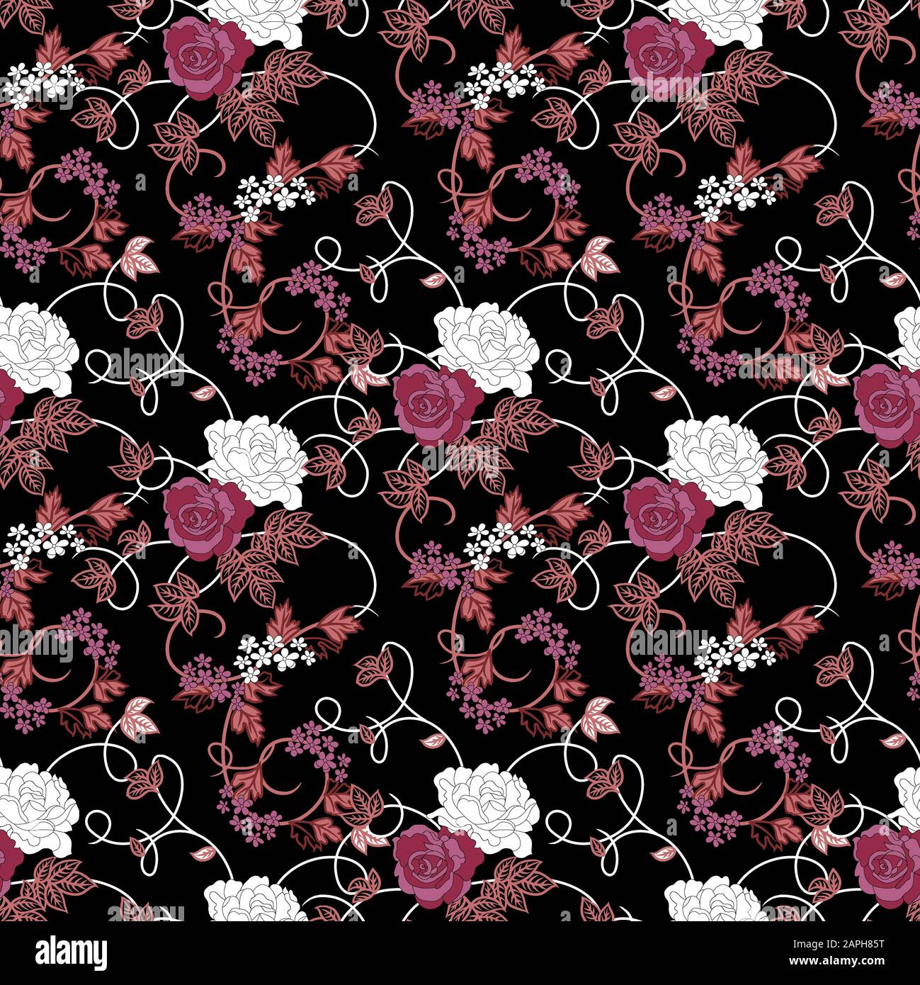 A seamless repeat for textile print. Floral pattern for apparel Stock ...