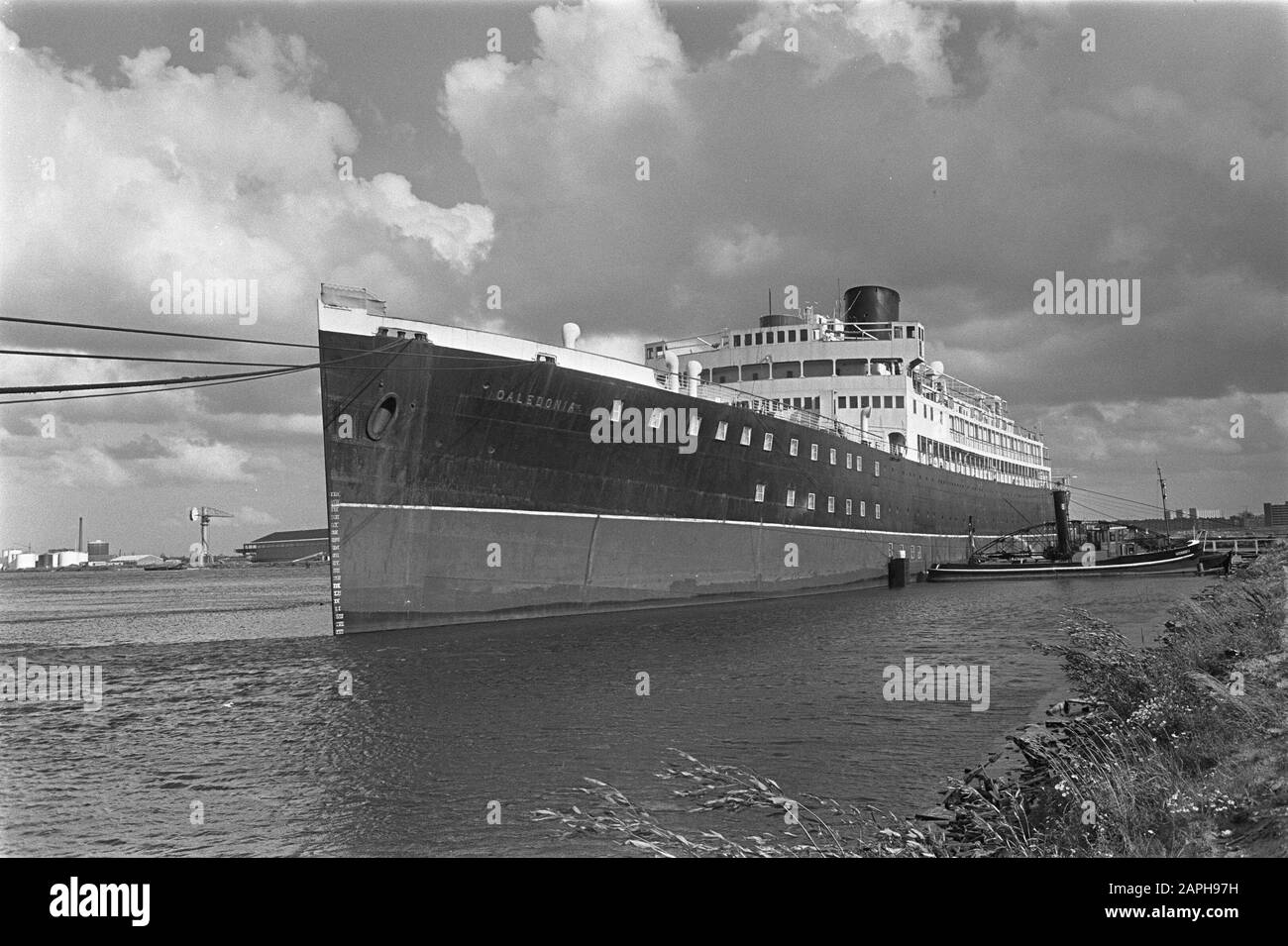 The Caledonia at its berth in the Hornhaven in the West Harbour area of  Amsterdam Annotation: The vml. Scottish passenger ship, purchased by SSH in  1966, was used for student housing. Millions