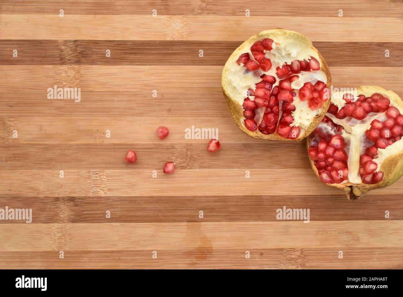 Wooden chopper board with fruits Stock Photo