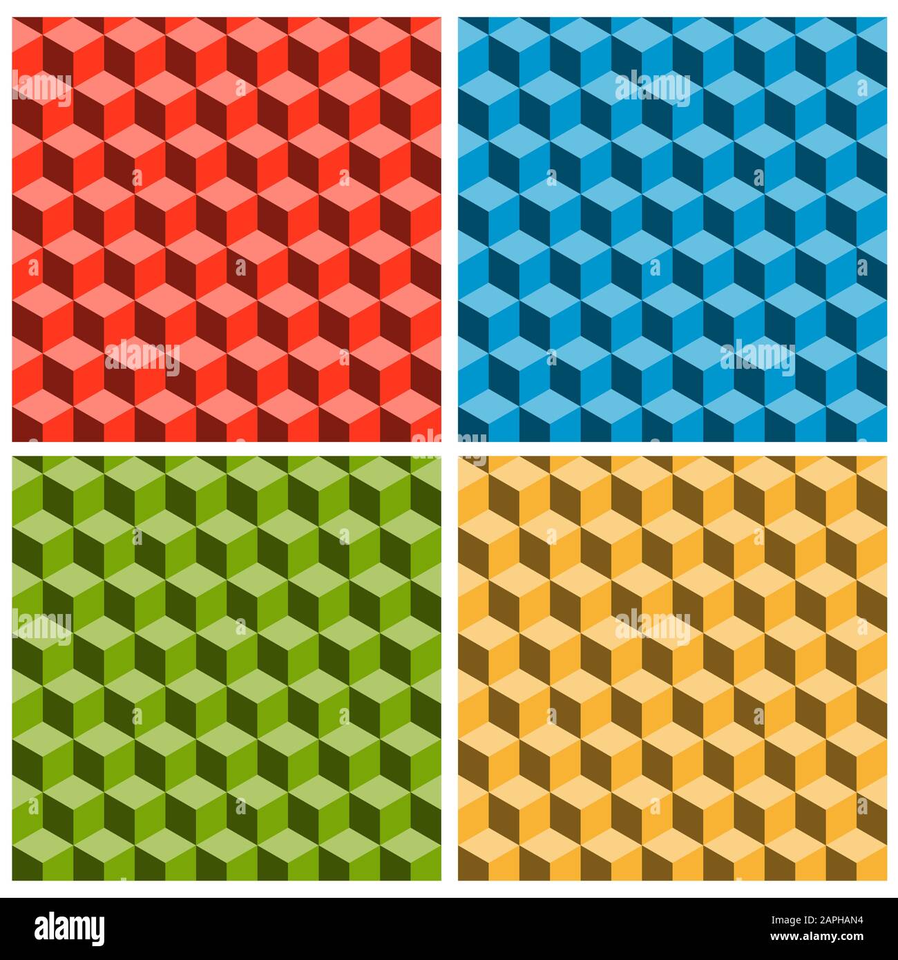 illustration of seamless background with colored optical illusion Stock Vector