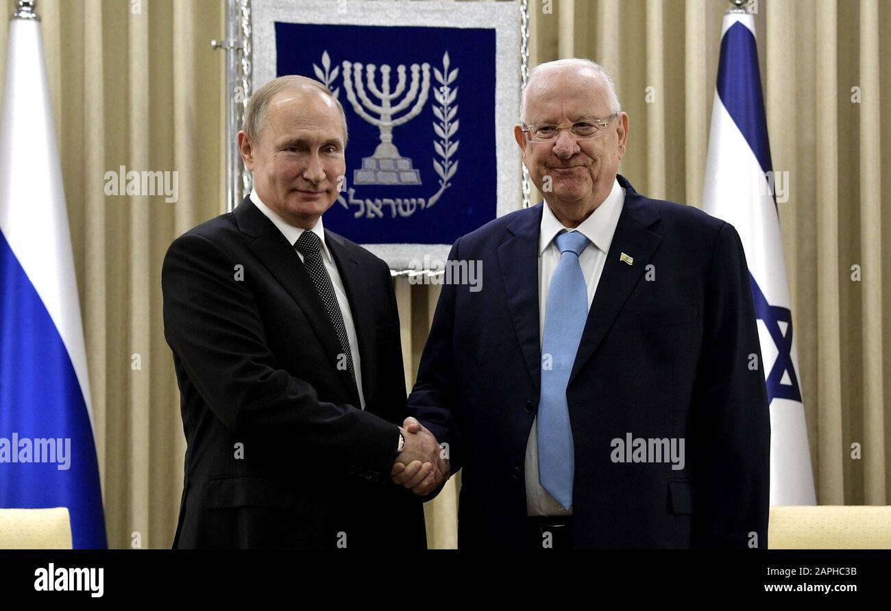 January 23, 2020. - Israel, Jerusalem. - Russia's President Vladimir ...