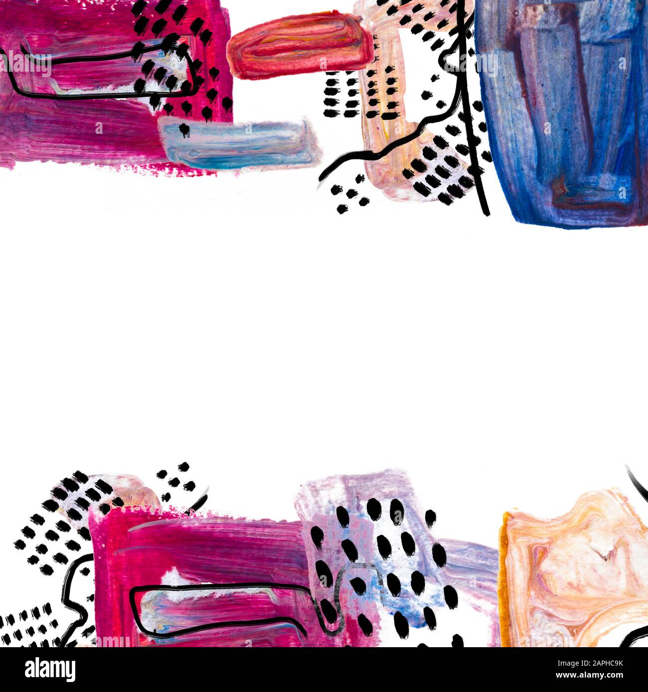 Hand drawn border and place for your text Stock Photo - Alamy