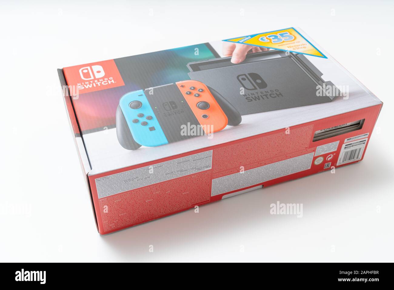 Nintendo Switch video game console developed by Nintendo, released on March  3, 2017 on a white background. Germany, Berlin - June 30, 2019: Nintendo S  Stock Photo - Alamy