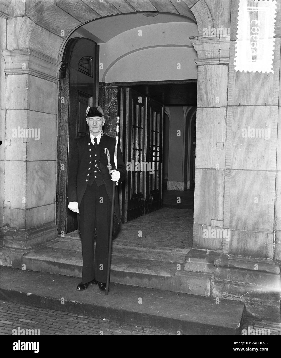 Bode L. V. Bos 40 years municipal service Amsterdam Date: 20 December 1954 Location: Amsterdam, Noord-Holland Personal name: L. V. Bos Stock Photo