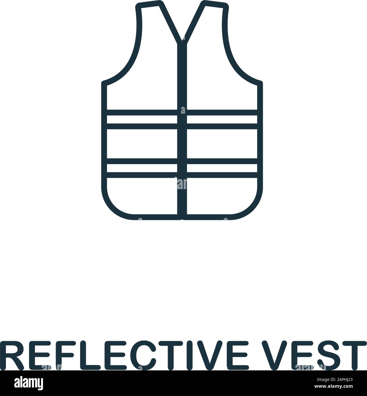 Reflective Vest line icon. Thin style element from construction tools icons  collection. Outline Reflective Vest icon for computer and mobile. Symbol  Stock Vector Image & Art - Alamy