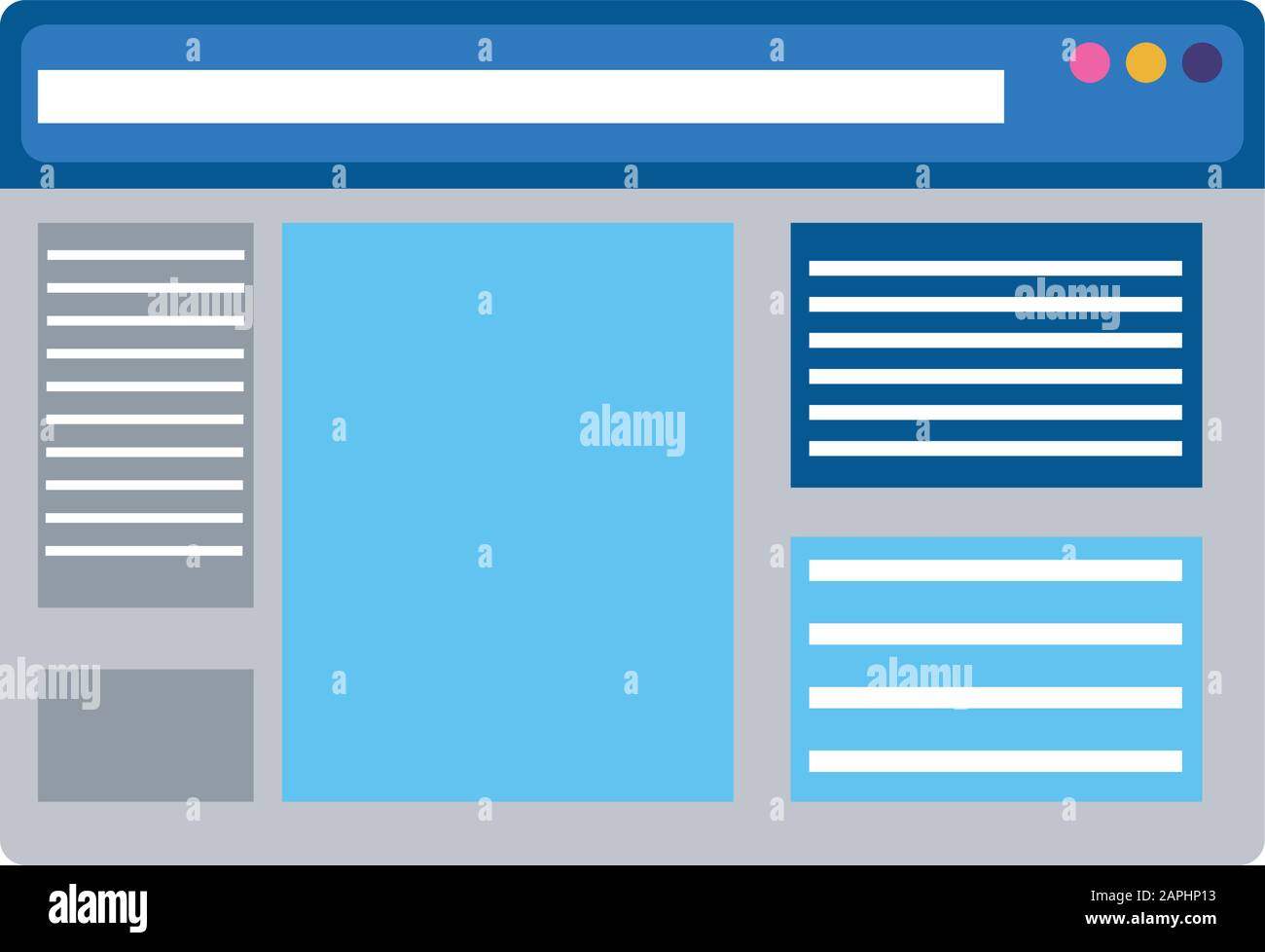 Digital illustration colorful website window hi-res stock photography ...
