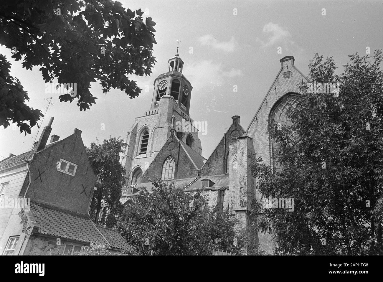 De Peperbus, the church on the Grote Markt Date: August 1, 1968 Location: Bergen op Zoom, Noord-Brabant Keywords: church towers Stock Photo