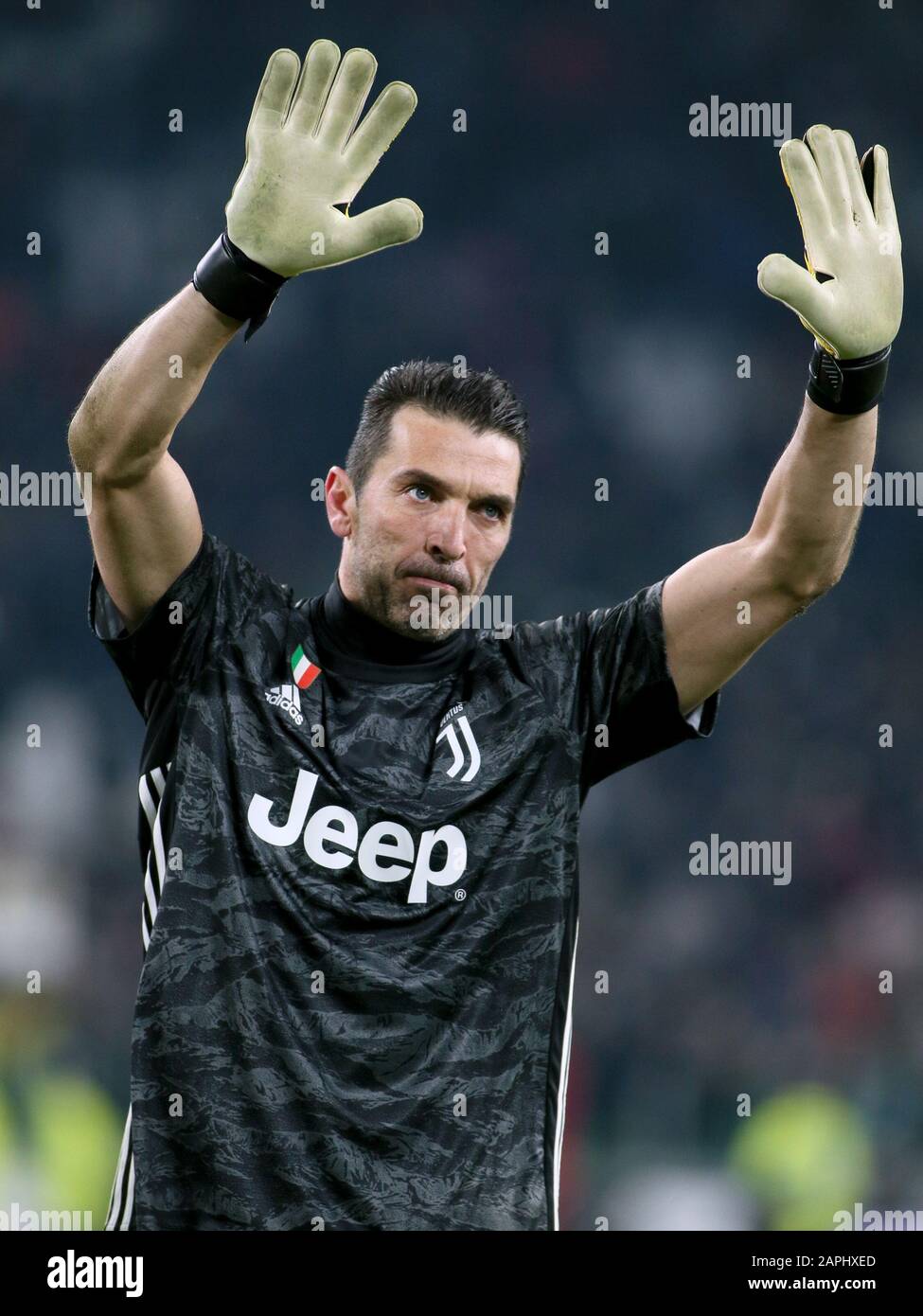 Turin, Italy. 22nd Jan, 2020. 77 gianluigi buffon (juventus) during Juventus  vs Roma, Italian TIM Cup Championship in Turin, Italy, January 22 2020  Credit: Independent Photo Agency/Alamy Live News Stock Photo - Alamy