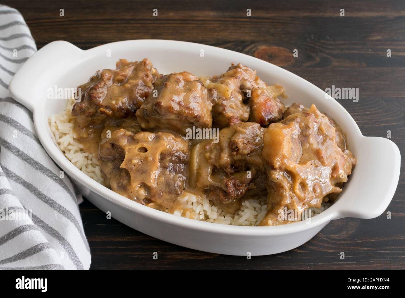 Southern Smothered Oxtails Traditional Southern beef oxtails smothered