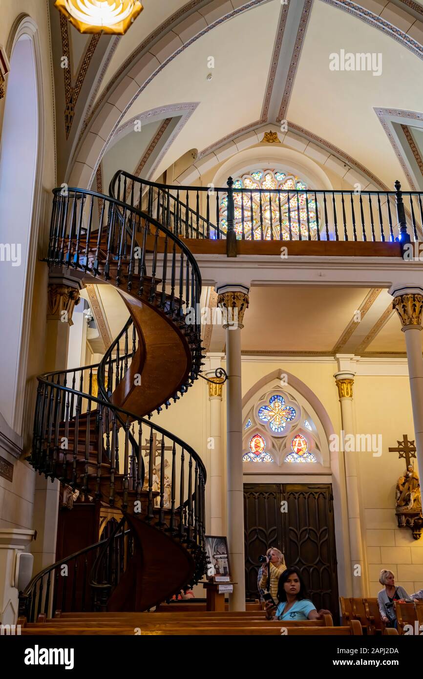 Santa Fe, OCT 6 Helixshaped spiral staircase of the famous Loretto
