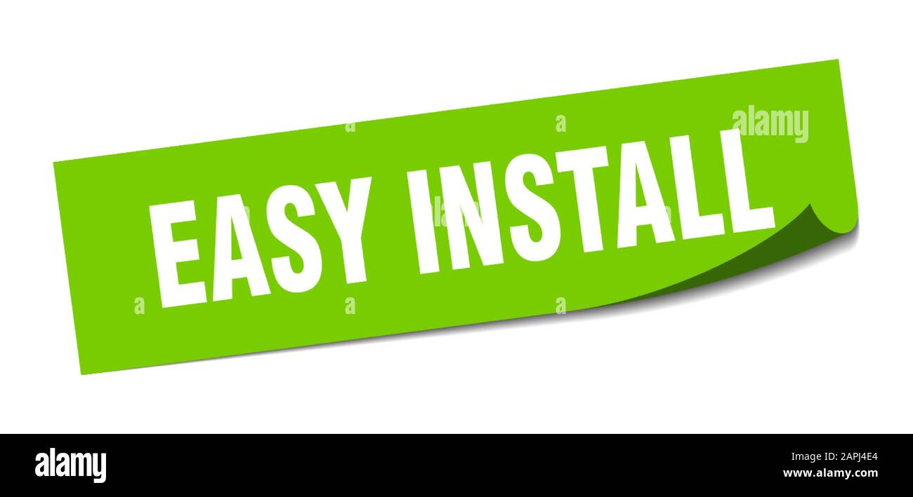 Installation Sticker Format easy install sticker. easy install square sign. easy install. peeler ...