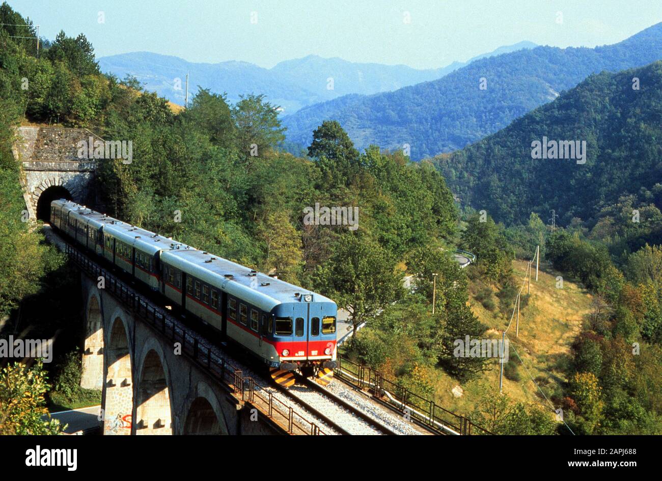 Italy Faentina line: between Marradi and Faenza Stock Photo