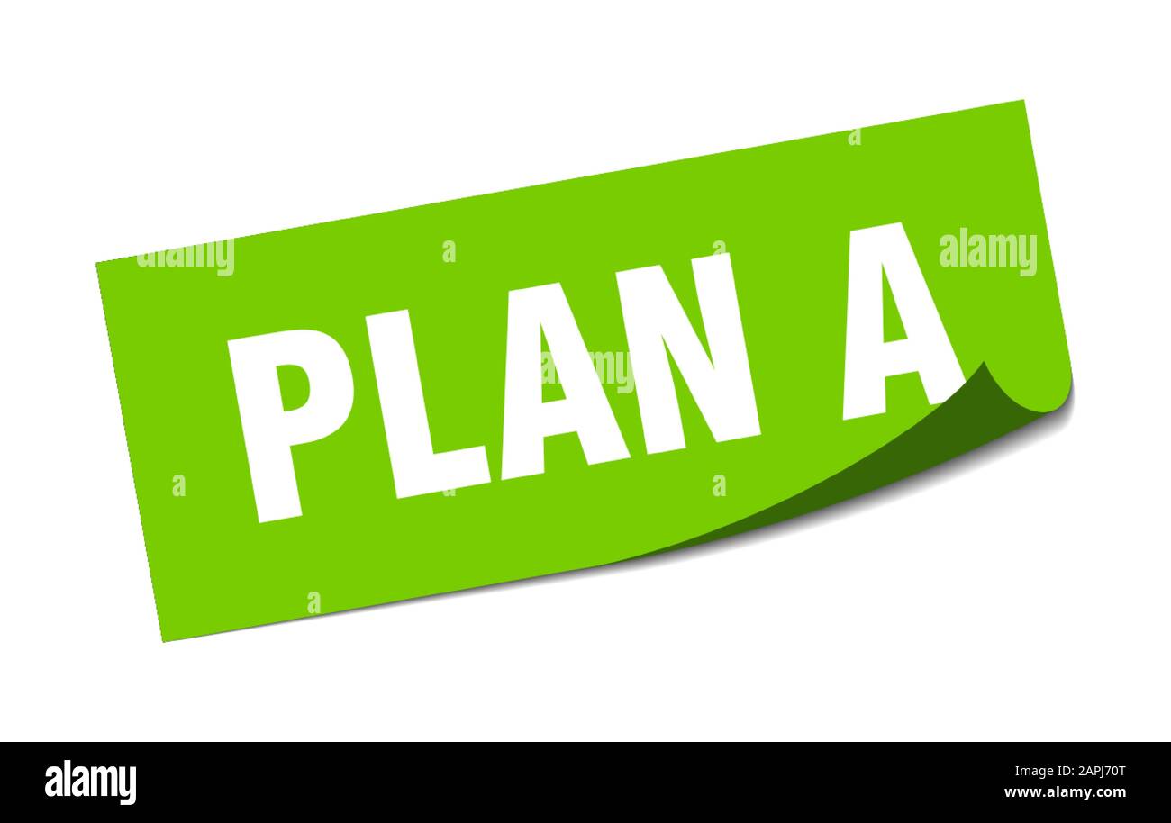Plan Paper Sign plan a sticker. plan a square sign. plan a. peeler Stock Vector Image ...