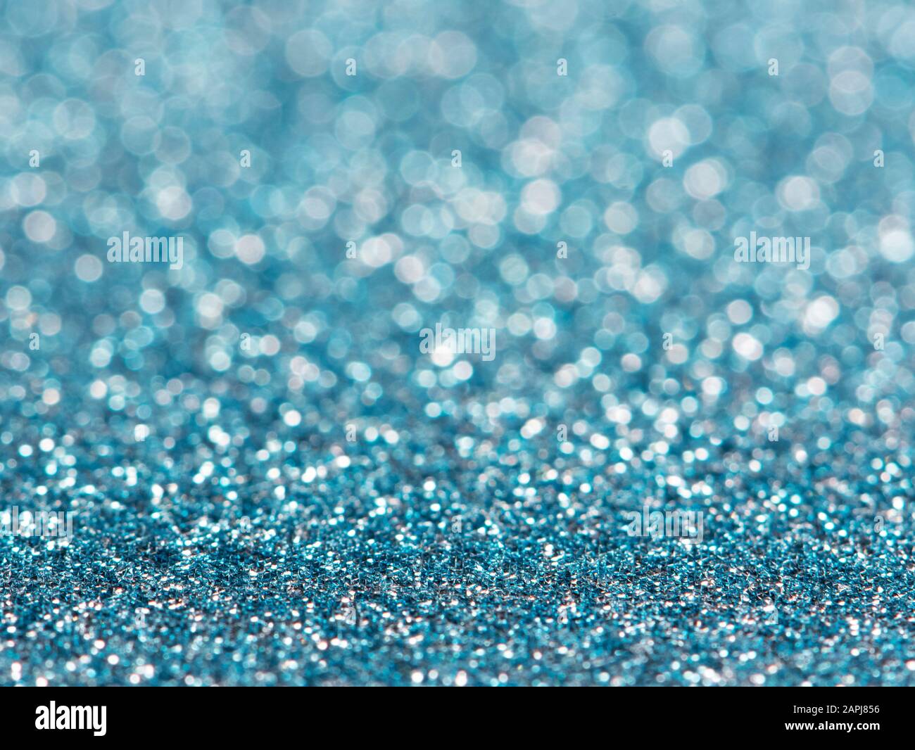 Abstract of blue bokeh light background. Selective focus Stock Photo