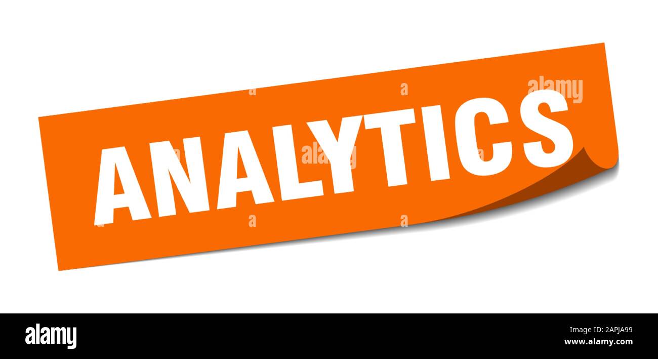 analytics sticker. analytics square sign. analytics. peeler Stock ...