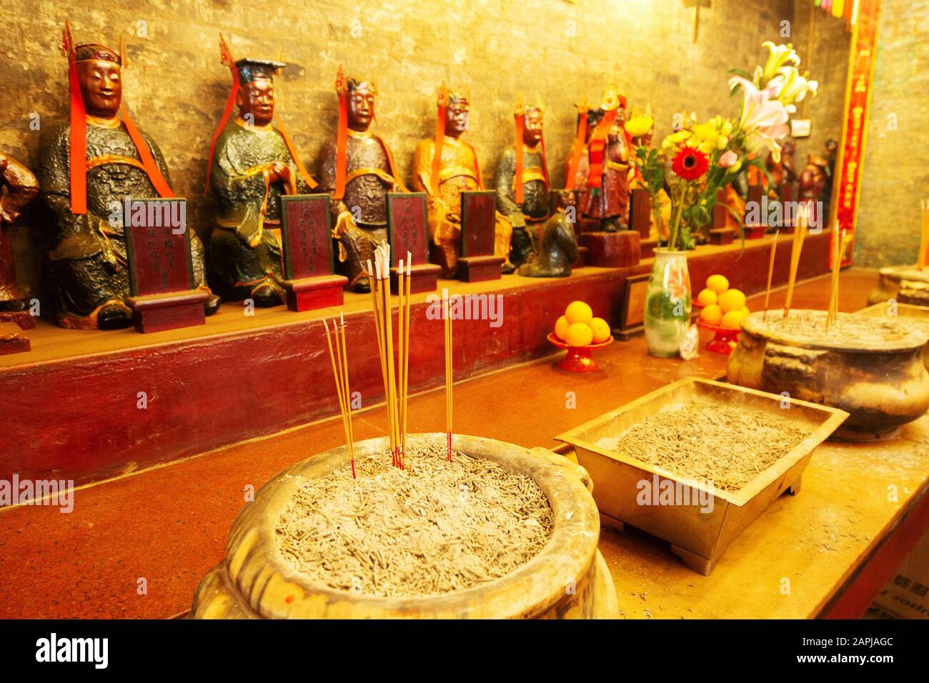 Incense burning inside temple hi-res stock photography and images - Alamy