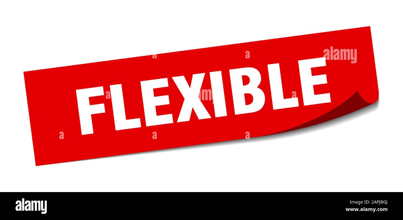 flexible sticker. flexible square sign. flexible. peeler Stock Vector