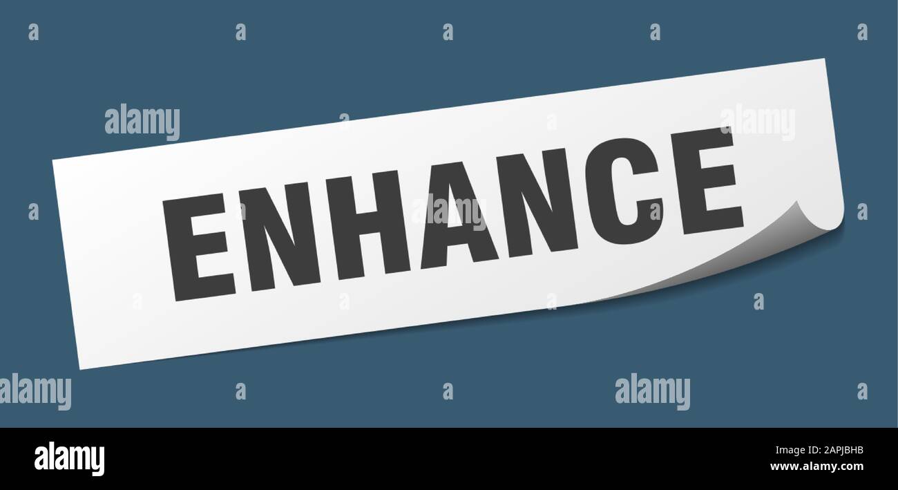enhance sticker. enhance square sign. enhance. peeler Stock Vector ...